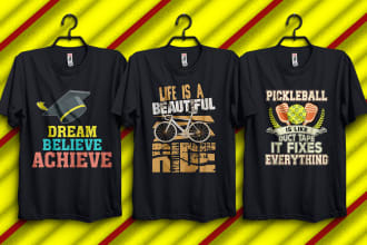 create modern mind blowing custom typography t shirt design