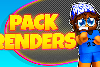 make a professional roblox render png