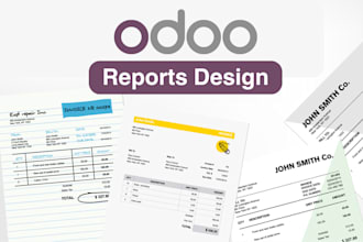 design odoo custom reports pdf, excel, HTML and fix errors