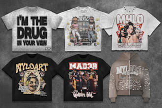 design streetwear clothing graphic in y2k, opium, grunge