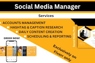 be your social media manager and content creator