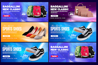 design creative shopify banner, product ads, web banner