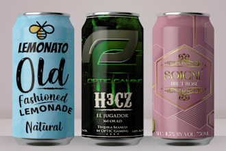 do your craft beer label, soda can, energy can label, beverages and juice label