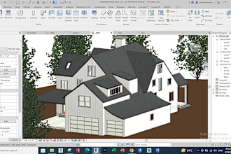 make the best architecture 3d model in sketchup or revit and render lumion vray