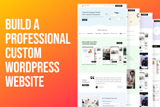 design a responsive, SEO and speed optimize wordpress website