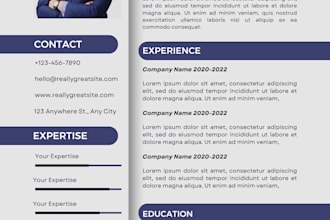 design an executive, professional, and modern resume