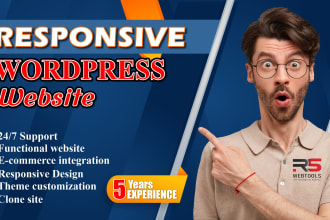 build a custom responsive wordpress website design for you