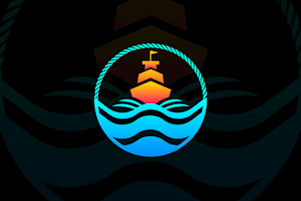 design transport, transportation, logistics, trucking and shipping logo