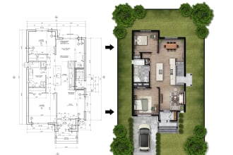 render your floor plans in photoshop
