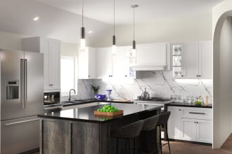 design and render kitchen interior in 3d