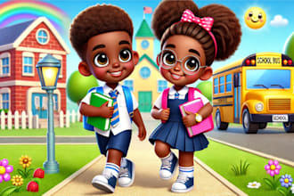 design children book illustration and cover children story book illustration