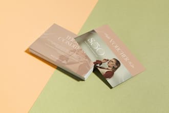 design professional voucher, coupon, loyalty card, gift card