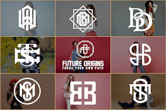do urban streetwear luxury fashion clothing brand or monogram logo design