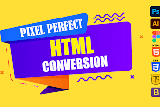 do pixel perfect figma to html static website, psd to html landing page