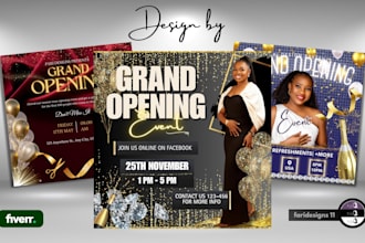 design grand opening, any kind of flyer, and poster