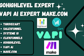 setup thrivecart systeme io clickfunnels vapi ai gohighleve ghl make com expert
