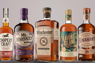 design label,logo for gin,wine,whiskey,vodka,beer, tequila,rum,spirit and liquor