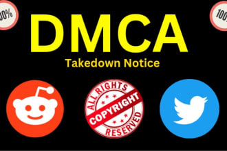 send dmca takedown notice to reddit and twitter