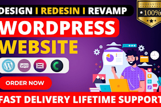 design, redesign wordpress or revamp wordpress website elementor pro crocoblock