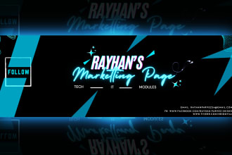 youtube banner with thumbnails, twitter banner, header, linkedin banner, anime