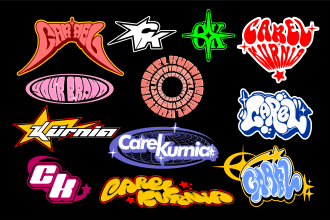 create a custom y2k streetwear logo design