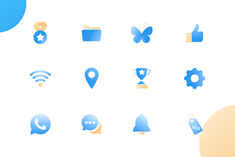 design custom icon set for you