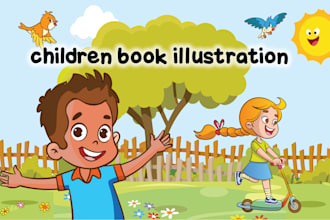 illustrate children story book illustration and book cover