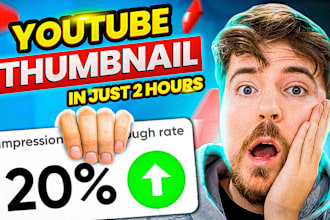 design attractive clickbait youtube thumbnails