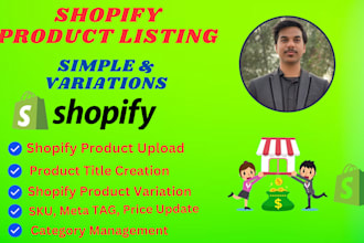 do shopify product listing, shopify product upload, shopify SEO listing