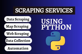 do python web scraping , data scraping, data extraction