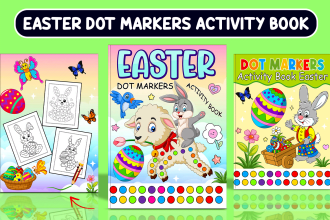 design easter dot markers activity book and interior for KDP