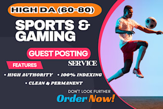 do da 60 sports and gaming guest post with dofollow backlinks