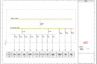 create electrical drawings, single line diagrams in autocad
