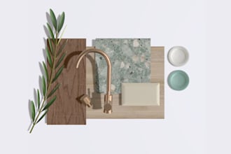 create a beautiful material board for your spaces