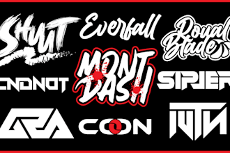 design music, dj, band, typography, rap, studio logo