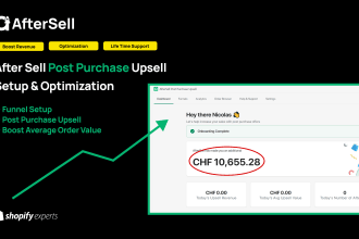 setup post purchase upsells using the after sell app in shopify