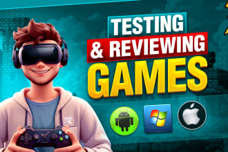 test and review your game, android or IOS mobile app or website