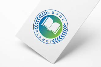 design unique education, school and book publisher logo