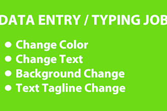 do data entry, typing job, copy paste, data scrapping