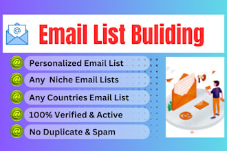 provide niche targeted and valid email list for marketing