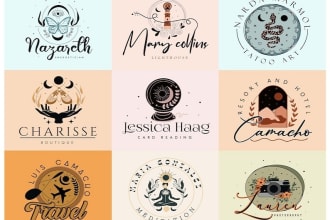 design hand drawn boho boutique logo