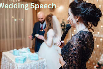 write a heart warming and humor wedding speech, maid of honor, toast, or vows