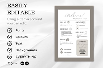design an original airbnb sign for your space