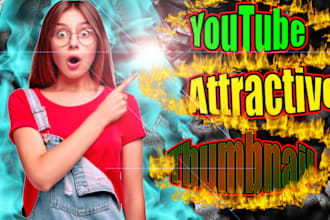 attractive clickbait amazing youtube thumbnail design