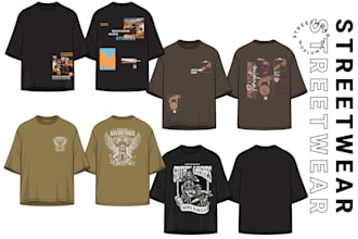 create a unique streetwear tshirt or sweatshirt range