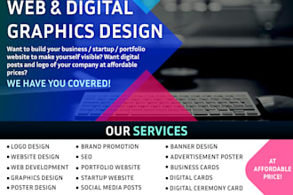 design and develop websites, posters, contents and branding