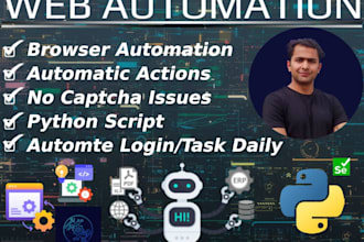 create python bots scripts, desktop and web automation tools