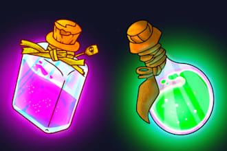 design 2d game art, icons, assets, objects