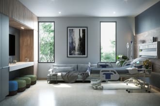 create a unique clinic, hospital or healthcare interior