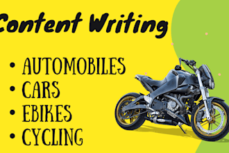 write content about cycling, ebikes, and automotive vehicles